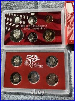 2005 United States Mint Silver Proof Set with Certificate of Authenticity and box