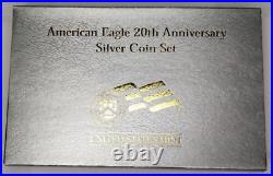 2006 AMERICAN SILVER EAGLE 20TH ANNIVERSARY 3 Coin Set with COA & Box