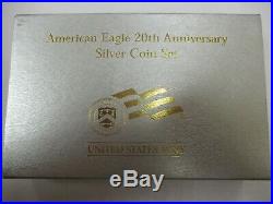 2006 American Eagle 20th Anniversary Silver 3 Coin Set Box COA Reverse Proof