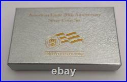 2006 American Silver Eagle 20th Anniversary 3 Silver Coin Set with BOX and COA