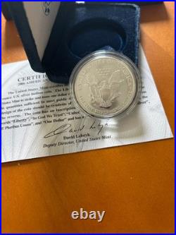 2006 Proof American Silver Eagle in Box, With Certificate Of Authenticity