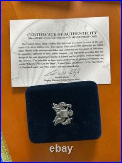 2006 Proof American Silver Eagle in Box, With Certificate Of Authenticity