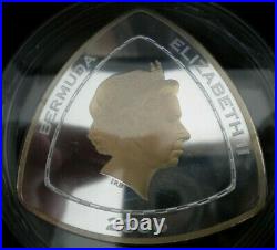 2006 ROYAL MINT Bermuda Triangular $9 Nine Dollars Silver Proof 5oz Coin box/Coa
