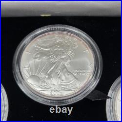 2006 SILVER AMERICAN EAGLE 20th ANNIVERSARY 3 COIN SET WITH BOX & COA US MINT