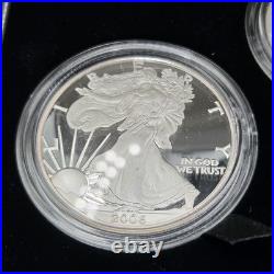2006 SILVER AMERICAN EAGLE 20th ANNIVERSARY 3 COIN SET WITH BOX & COA US MINT