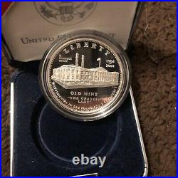 2006 S San Francisco Old Mint Proof Commemorative Silver Dollar WithBox & COA