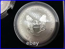2006 Silver American Eagle 20th Anniversary 3 Coin Proof Set Box And COA