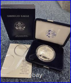2006-W American Eagle One Ounce Proof Silver Bullion $1 Coin with Box & COA