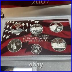 2007 S US Mint Silver Proof Set With Presidential Dollars Coins withBox & COA