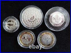 2007 Silver Proof 6 Coin Royal Mint Family Year Set £2 Britannia Box + Coa