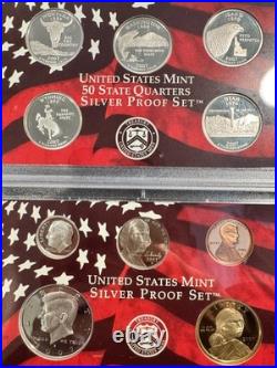 2007 U. S. Mint 10 of 14 Coins Silver Proof Set with Box & COA
