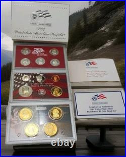 2007 United States Mint 14 Coin Silver Proof Set with COA & Box