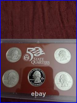 2007 Us Mint 50 State Silver Proof Quarters Coa, Orig Box Mint Luster Details