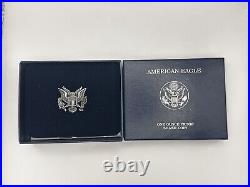 2007 W PROOF BURNISHED American Eagle Uncirculated Silver Coin With BOX + COA