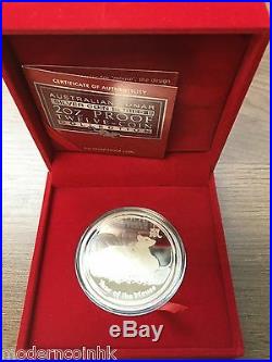 2008 Australia Lunar Year Of The Mouse 2 oz Silver Proof $2 Coin BOX COA