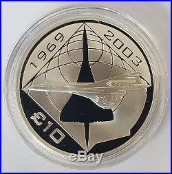 2008 Royal Mint Concorde Silver Proof 5 Ounce Ten Pounds £10 Boxed