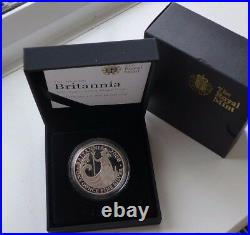 2008 Silver Proof Britannia £2 Boxed & Cert. Mint Condition