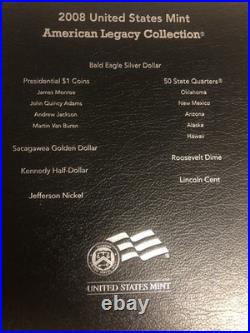 2008 USMINT American Legacy Collection 15 Proof Coins in Display Case / OGP