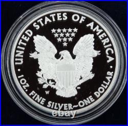 2008-W Proof American Silver Eagle Dollar $1 Box & COA US Mint Bullion OGP