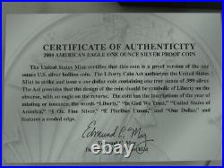2008-W Proof American Silver Eagle Dollar $1 Box & COA US Mint Bullion OGP