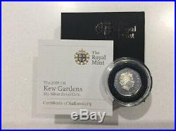 2009 Kew Gardens 50p Silver Proof Coin Boxed & Certificate Of Authenticity