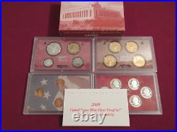 2009-S U. S. Mint Silver Proof 14 Coin Set withOGP + COA Box and Certificate