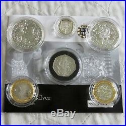 2009 UK FAMILY SILVER PROOF 6 COIN SET WITH KEW 50 PENCE boxed/coa/outer