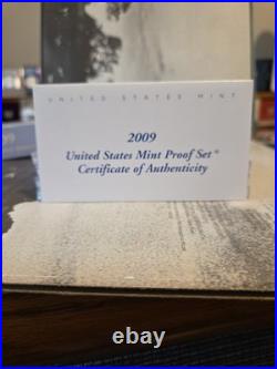 2009 United States Mint Proof Set OGP with Box & Certificate of Authenticity
