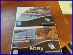 2010 2018 Lot of ATB Silver Proof Quarters 45 coins Box & COA