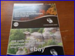 2010 2018 Lot of ATB Silver Proof Quarters 45 coins Box & COA