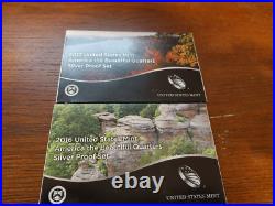 2010 2018 Lot of ATB Silver Proof Quarters 45 coins Box & COA