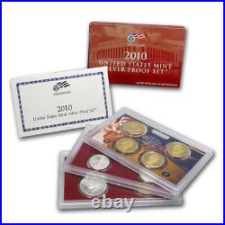 2010 S US Mint Silver Proof Set UNOPENED Box of Five (5) SV3 #0083