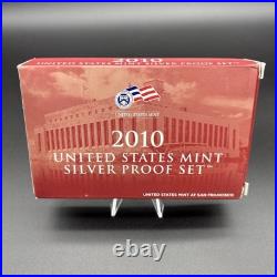 2010-S US Mint Silver Proof Set with COA & Box 14 Coins 90%