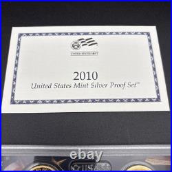 2010-S US Mint Silver Proof Set with COA & Box 14 Coins 90%