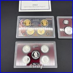 2010-S US Mint Silver Proof Set with COA & Box 14 Coins 90%