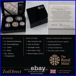 2010 UK Silver Proof PIEDFORT 5 Coin Set Box COA Ltd 2,500. LOW PRICE VGC
