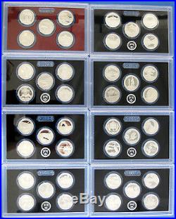 2010 thru 2016 and 2017 Silver Proof America the Beautiful 40 coin boxed Set