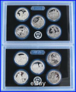 2010 thru 2016 and 2017 Silver Proof America the Beautiful 40 coin boxed Set