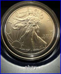 2011 P Reverse Proof Silver Eagle 5 Coin 25th Anniversary Set W Box/coa S W