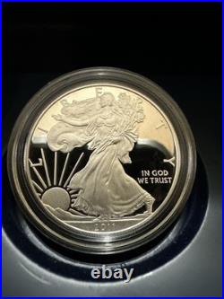 2011 P Reverse Proof Silver Eagle 5 Coin 25th Anniversary Set W Box/coa S W