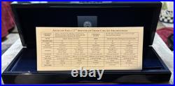 2011 P Reverse Proof Silver Eagle 5 Coin 25th Anniversary Set W Box/coa S W
