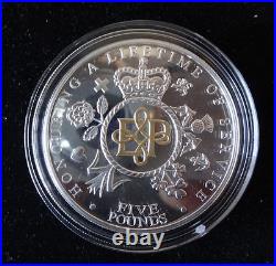 2011 SILVER PROOF PIEDFORT TDC £5 COIN BOX + COA QUEEN & PHILIP 90th 95th /950