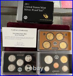 2011 S US Mint Silver Proof Set 14 Coins COA Original Box INVEST? SILVER