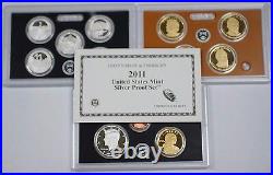 2011-S US Mint Silver Proof Set Gem Coins WithOriginal Box and COA
