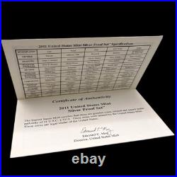 2011 S United States Mint Silver Proof Set 14 Coins with Original Box & COA
