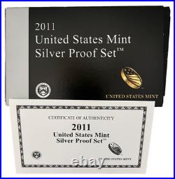 2011 S United States Mint Silver Proof Set With Box & COA
