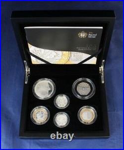 2011 Silver Piedfort Proof 6 coin Set in Case with COA & Outer Box (L4/40)