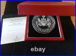 2011 Silver Proof 5oz Tdc £10 Coin Wood Box + Coa Prince William & Kate 1/300