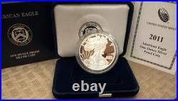 2011-W Proof $1 American Silver Eagle Box, OGP & COA