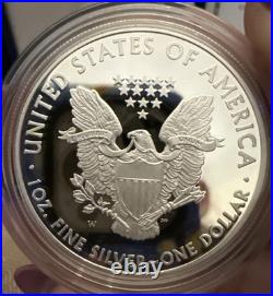 2011-W Proof $1 American Silver Eagle Box, OGP & COA